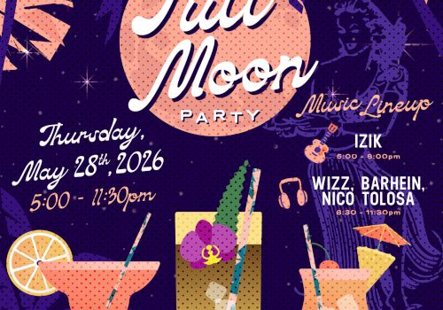 Full Moon Party at Hideout: Cinco de mayo vibes with cocktails, music lineup, and tropical decor. Thu May 28, 2016, 5&ndash;11:30 PM. End.
