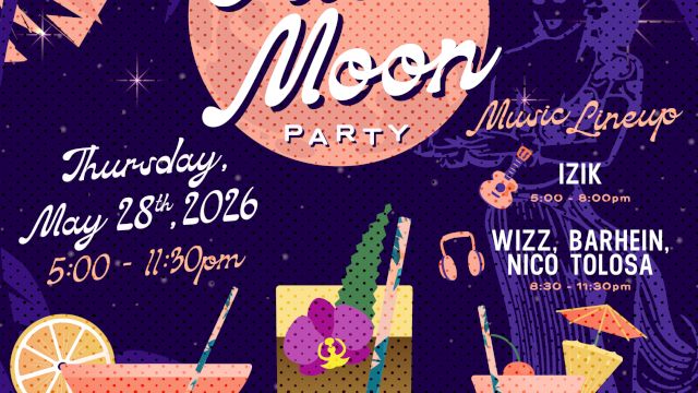 Full Moon Party at Hideout: Cinco de mayo vibes with cocktails, music lineup, and tropical decor. Thu May 28, 2016, 5&ndash;11:30 PM. End.