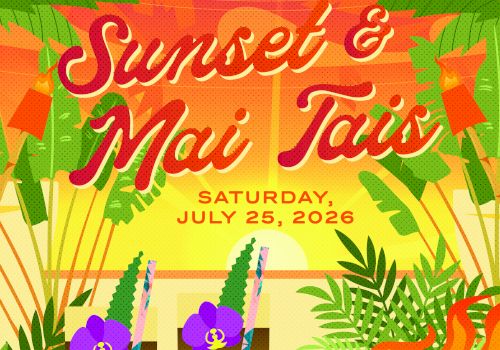 Colorful party flyer for &ldquo;Hideout at the Laylow,&rdquo; Saturday July 25, 2026, with sets by Melanie & JROO and DJ Compose.
